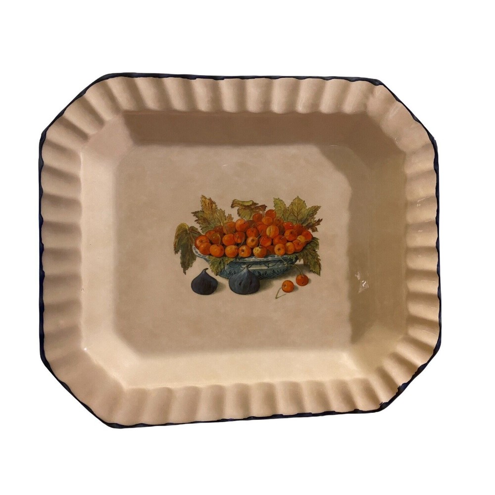 Garantito Per Alinenti Ceramica Due Torri Rectangle Platter Made in Italy